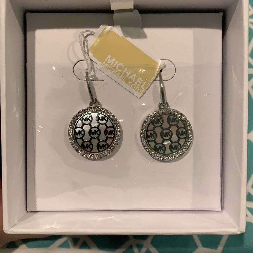 Michael Kors Drop Logo Earrings